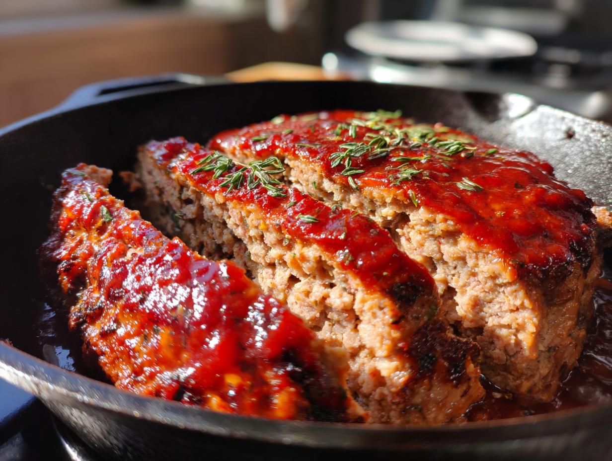 old fashioned skillet meatloaf recipe - detail 1