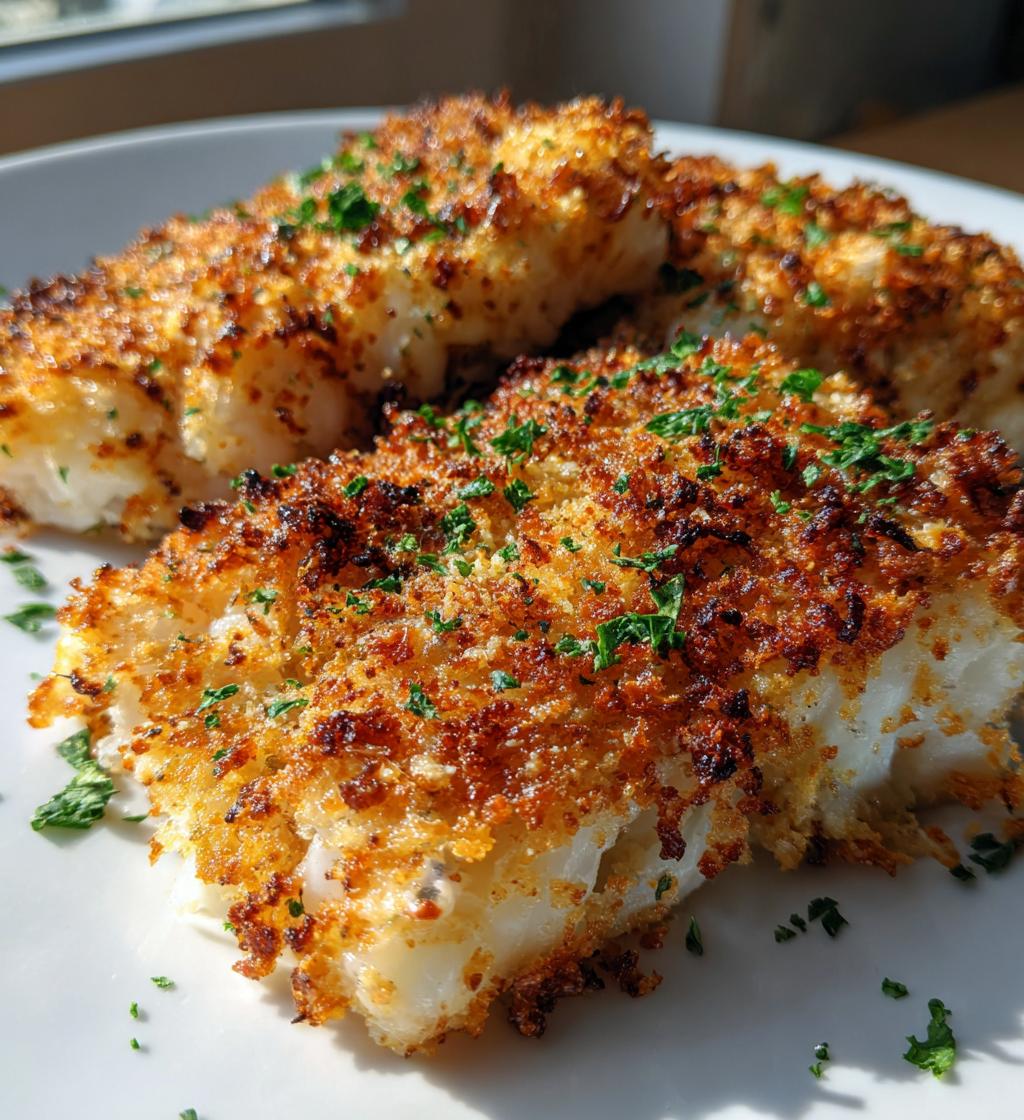parmesan crusted cod - detail 1