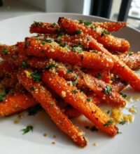 parmesan garlic roasted carrots recipe