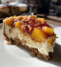 peach cobbler cheesecake