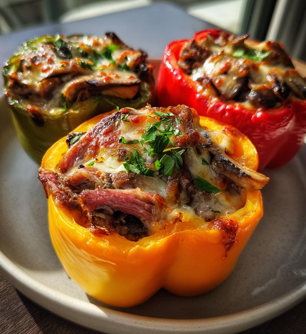 philly cheesesteak stuffed peppers