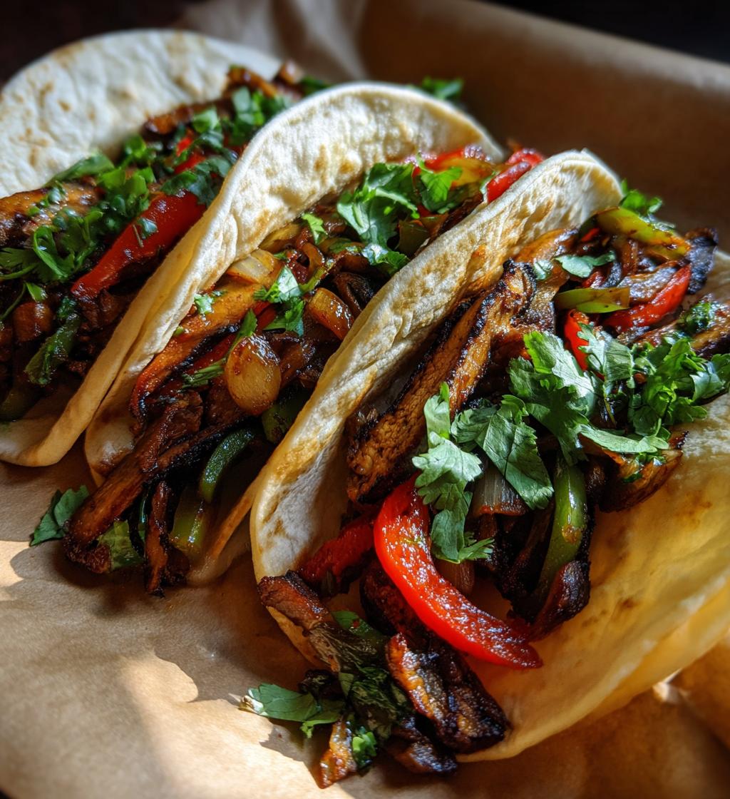 portobello vegan fajitas