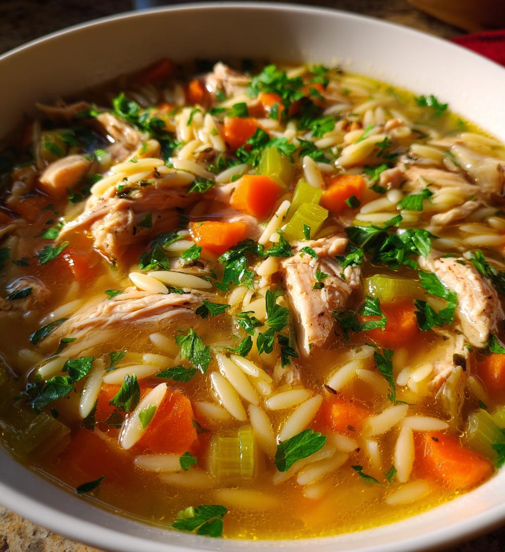 pressure cooker chicken orzo soup recipe