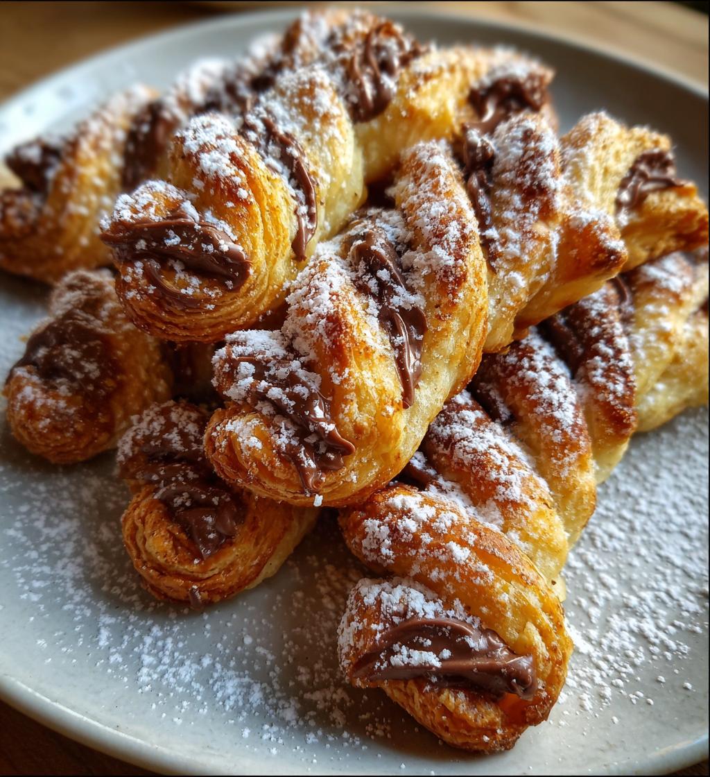 puff pastry nutella twists - detail 1