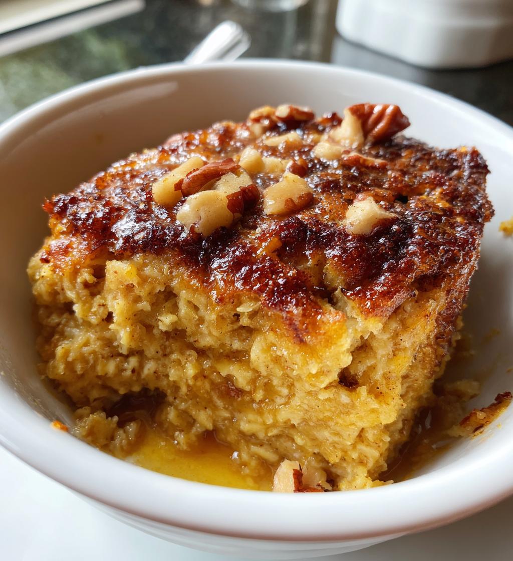 pumpkin baked oatmeal - detail 1
