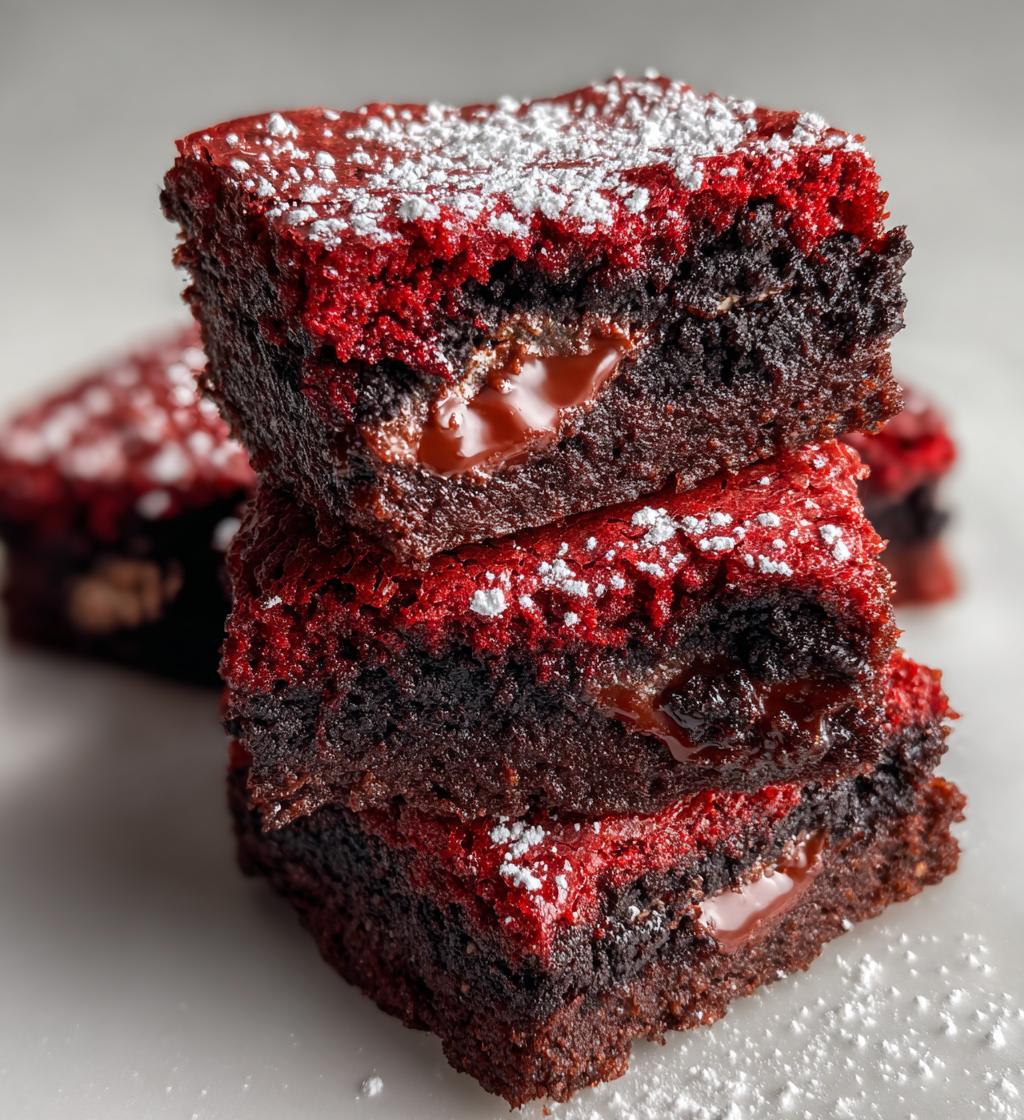 red velvet oreo brownies - detail 1
