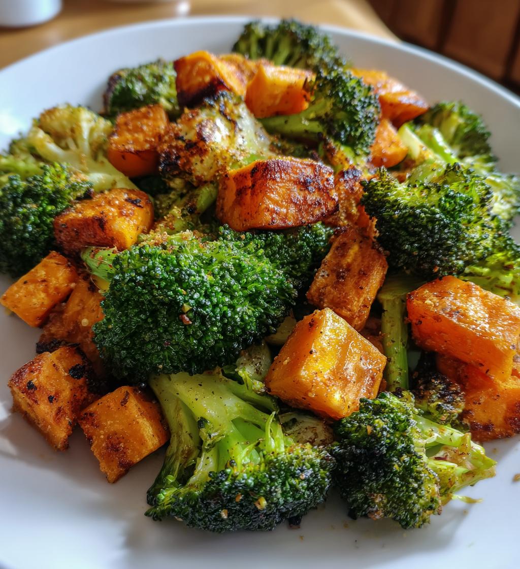 roasted broccoli and sweet potatoes recipe