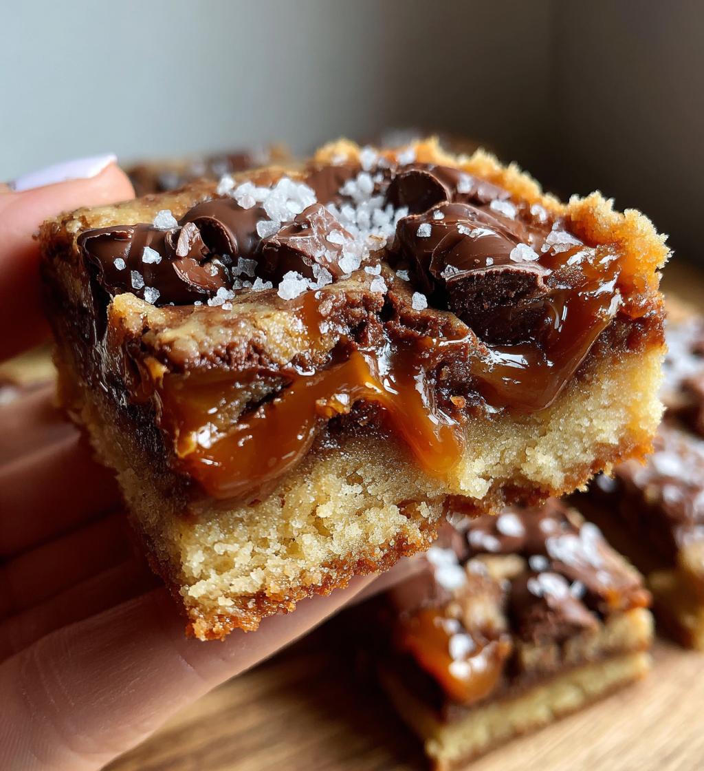 salted caramel chocolate chip cookie bars