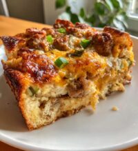 savory breakfast sausage and cheese casserole