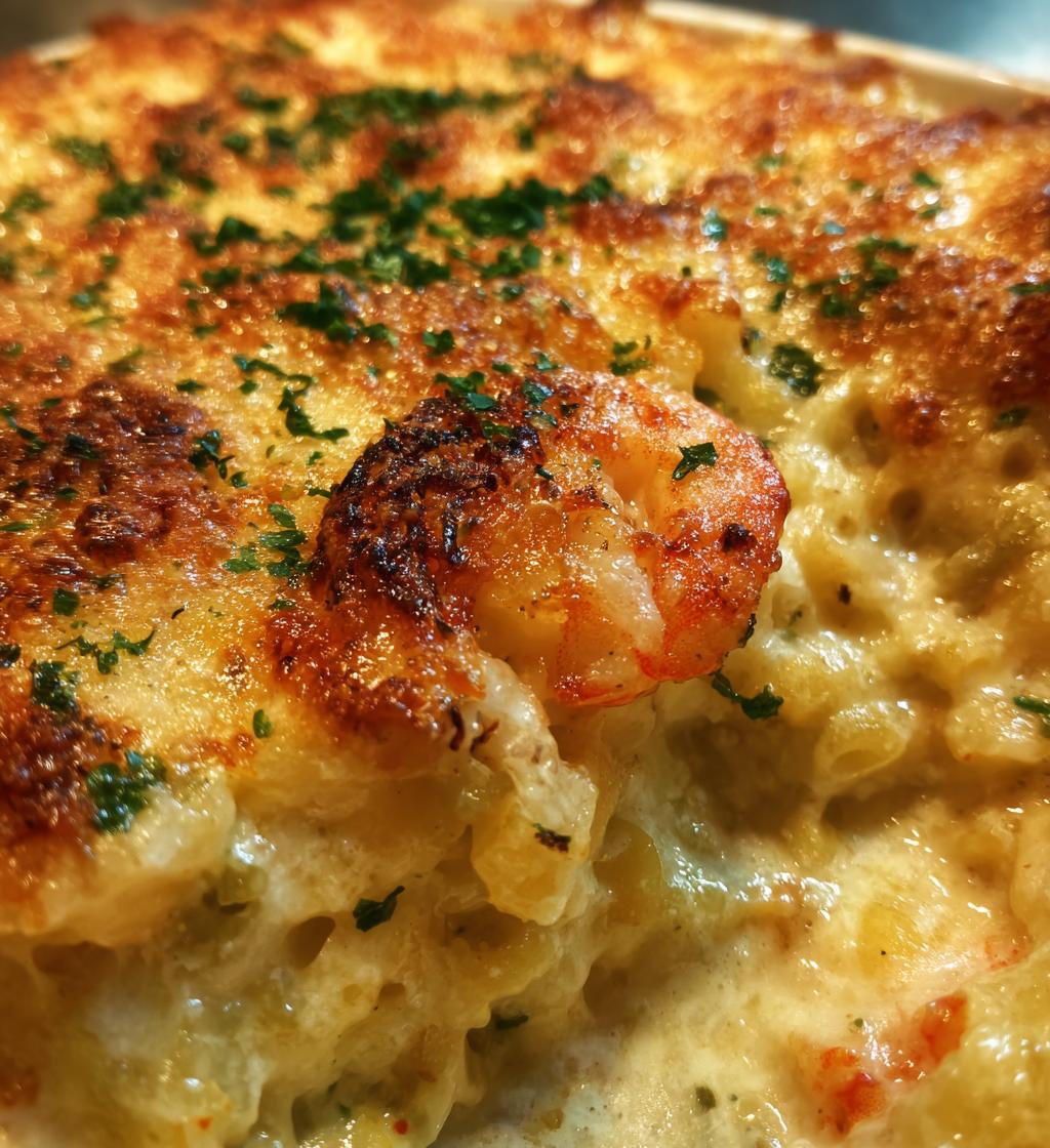 shrimp scampi pasta bake - detail 1