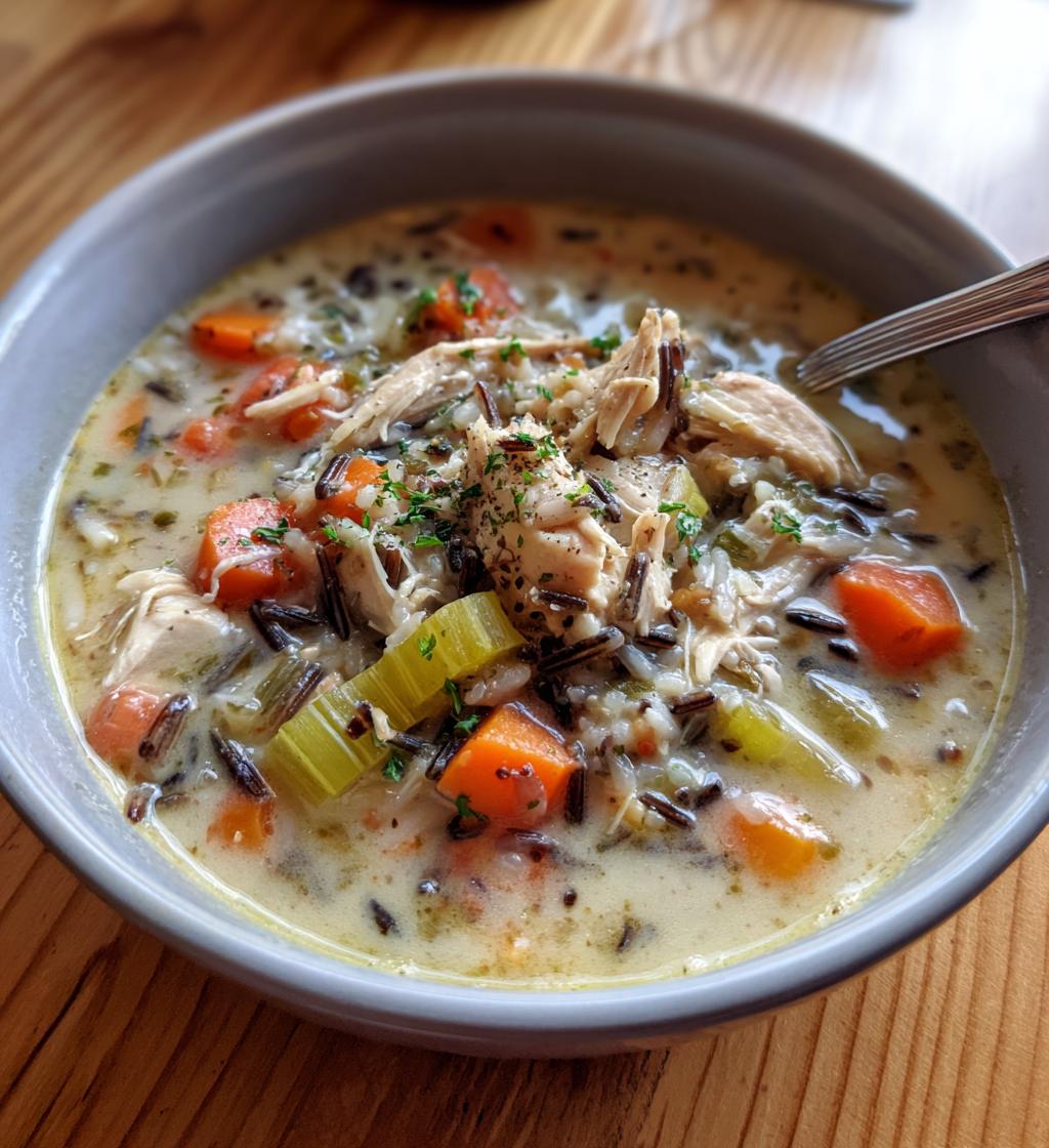 slow cooker chicken and wild rice soup