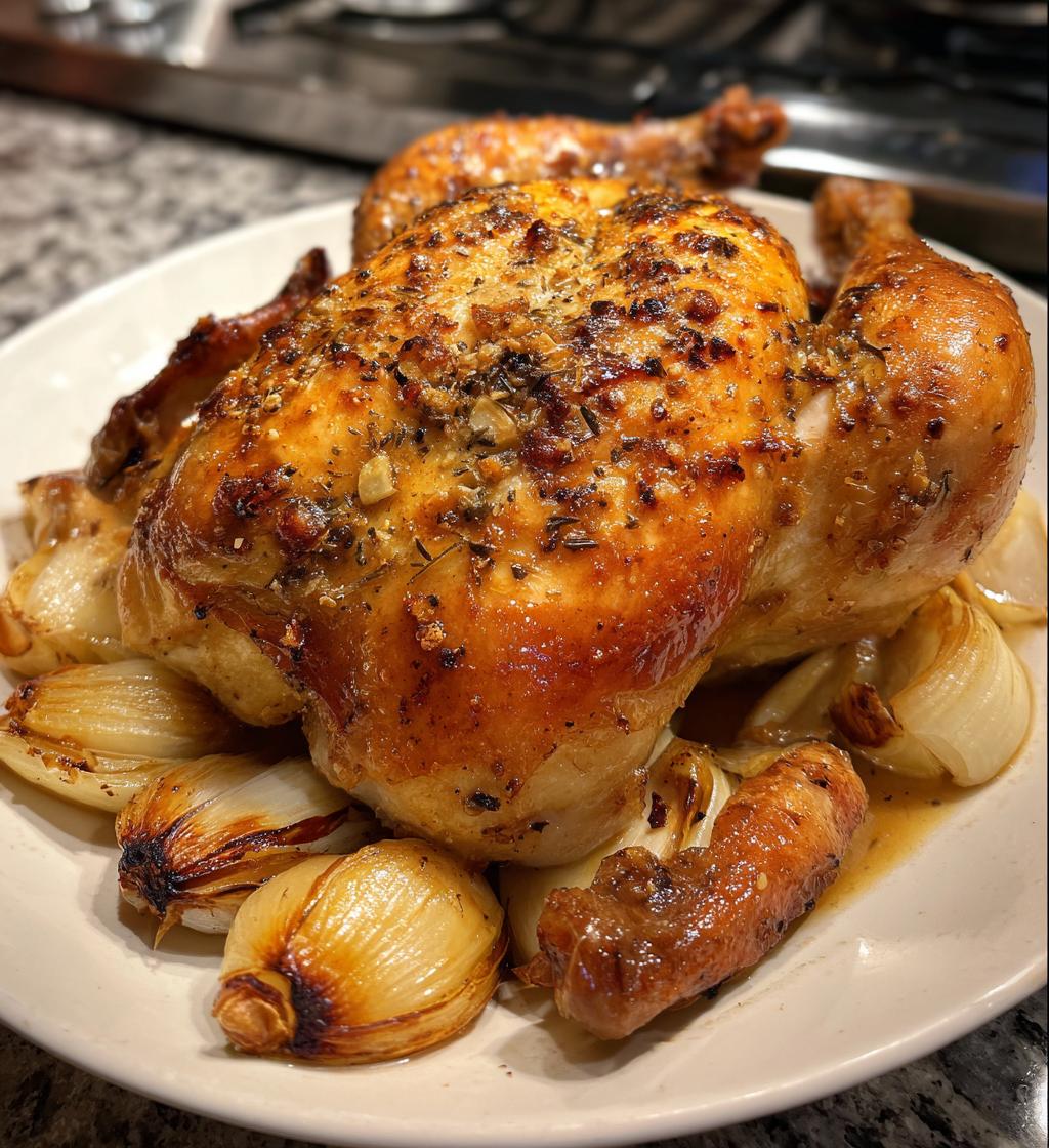slow cooker whole chicken with garlic