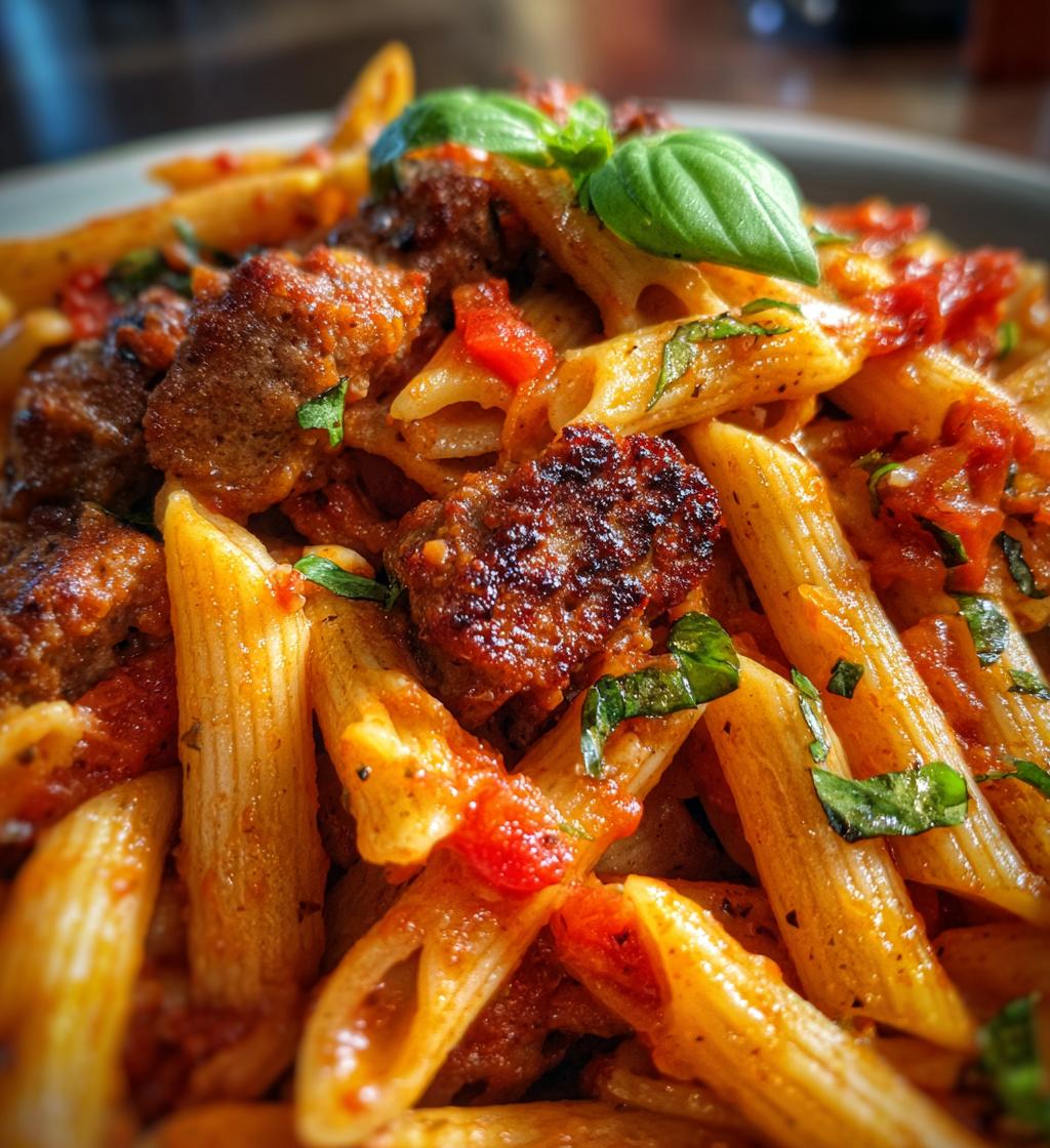 spicy italian sausage pasta
