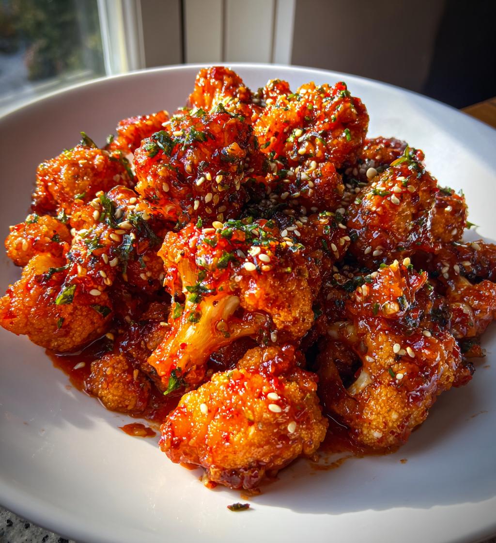 spicy korean cauliflower wings recipe - detail 1