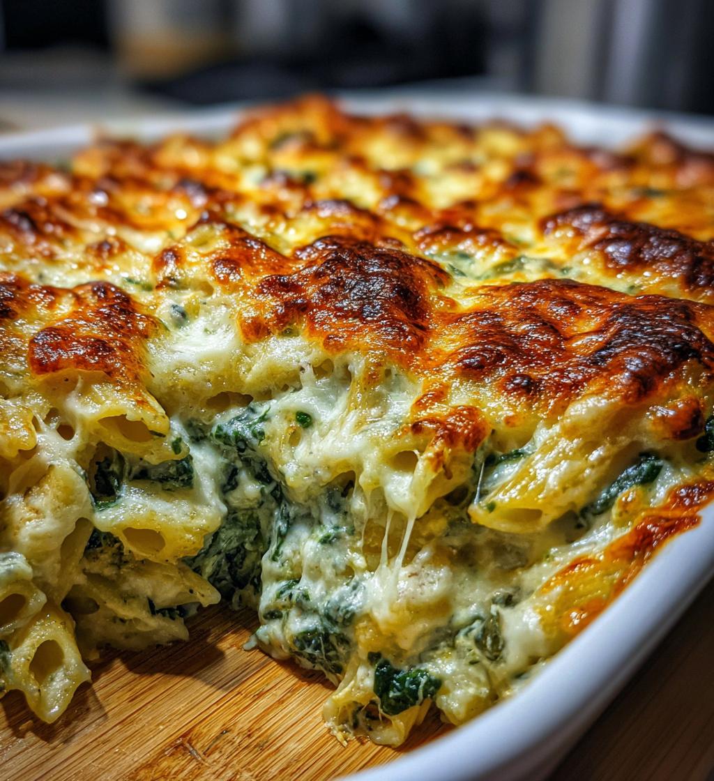 spinach ricotta pasta bake recipe - detail 1