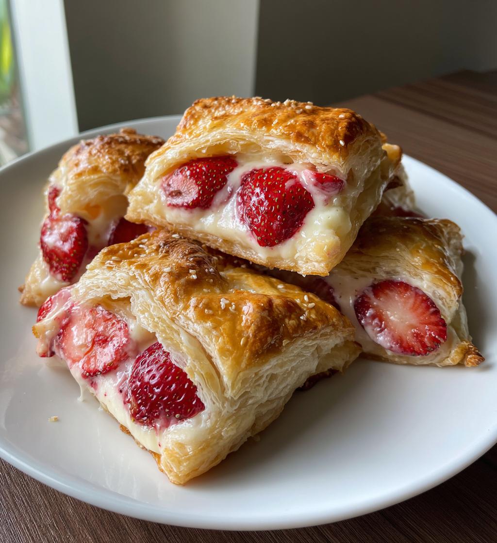 strawberry cream cheese breakfast pastries - detail 1
