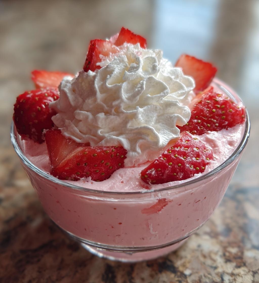 strawberry mousse - detail 1