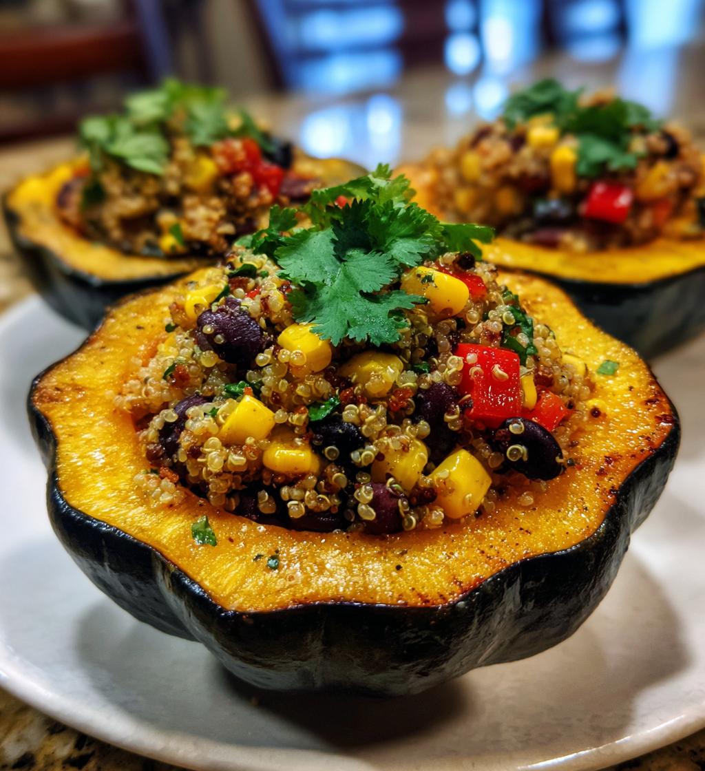 stuffed acorn squash - detail 1