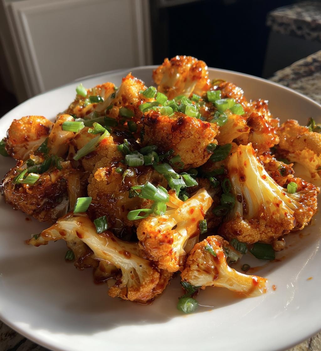 sweet spicy cauliflower