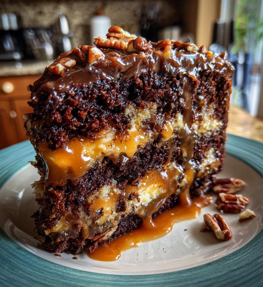 turtle caramel cake
