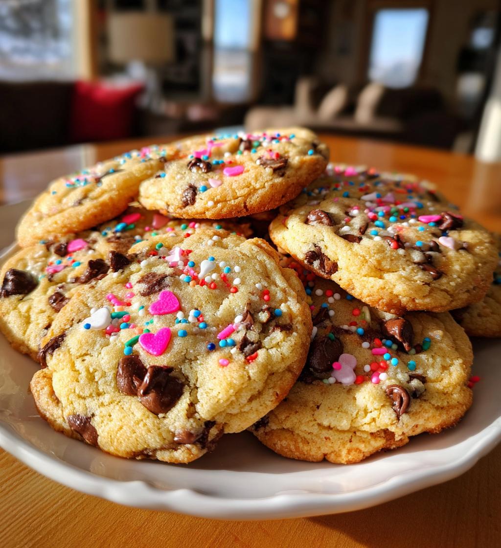 valentines day cake mix cookies