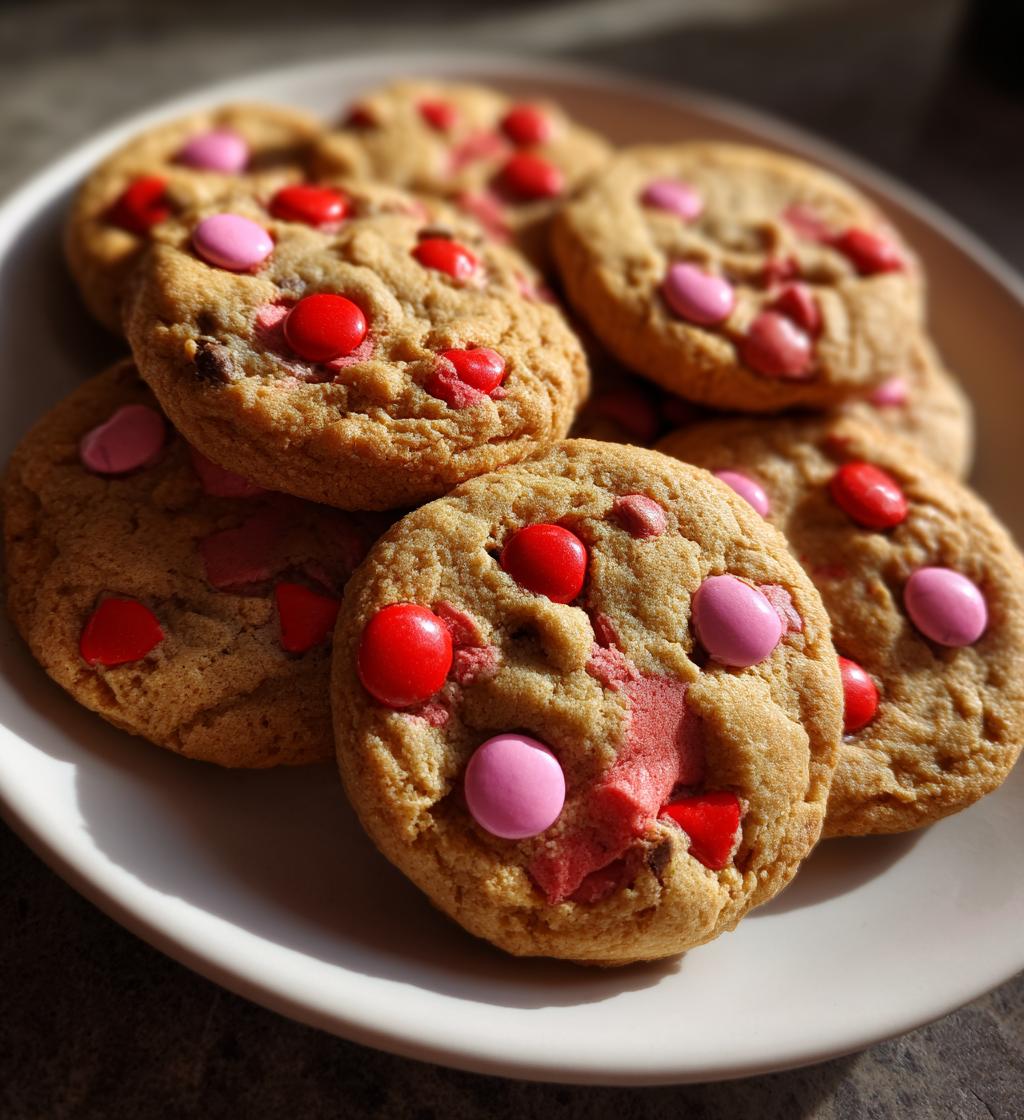 valentines day oreo mms cookies - detail 1