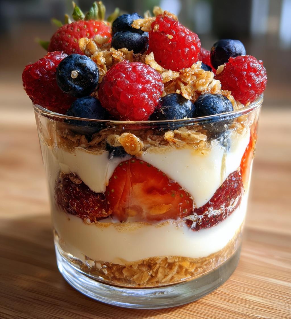 vanilla yogurt and berry trifle - detail 1