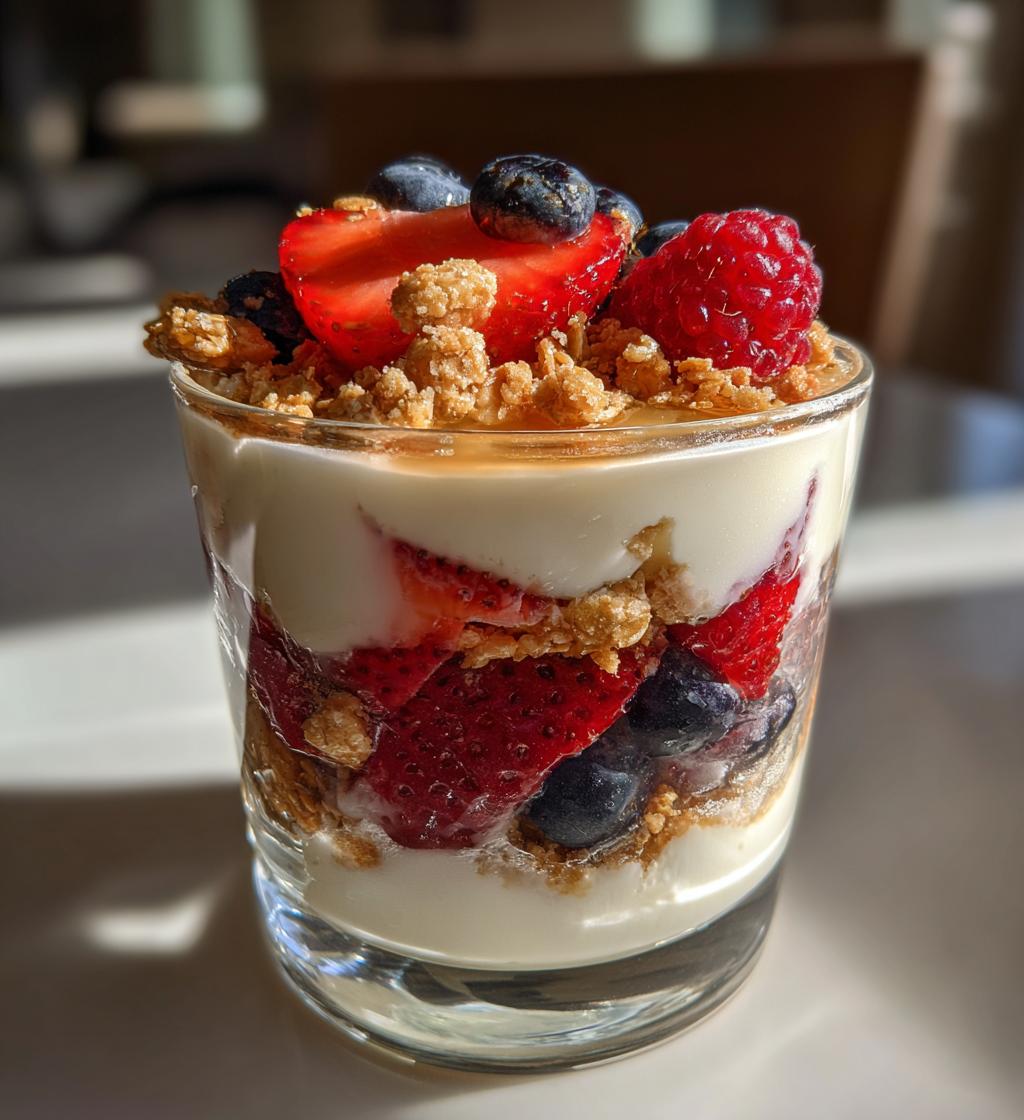 vanilla yogurt and berry trifle