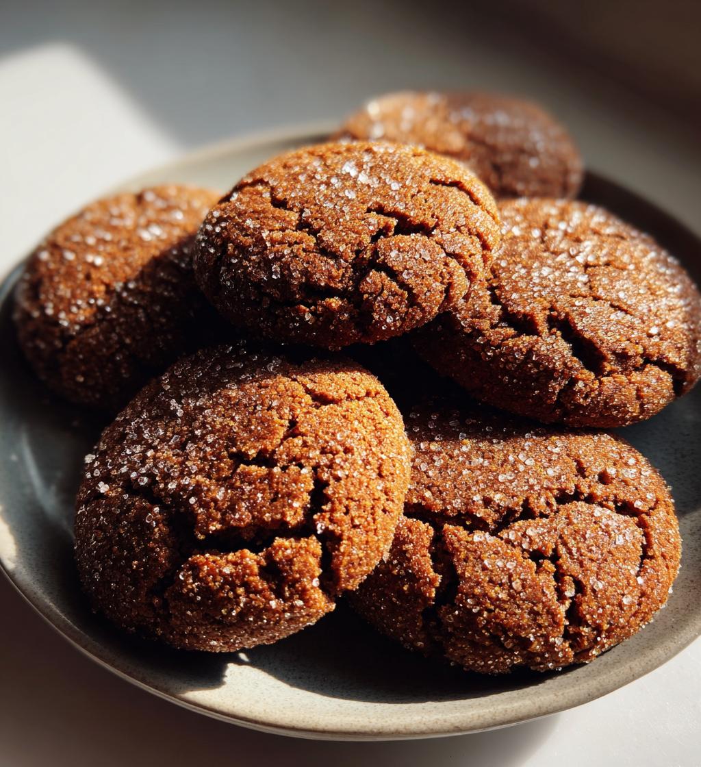 vegan almond flour ginger molasses cookies - detail 1
