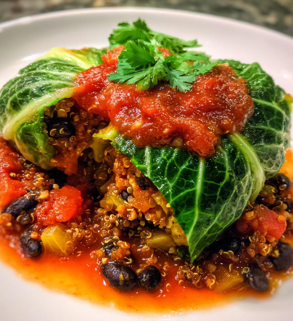 vegan unstuffed cabbage rolls - detail 1