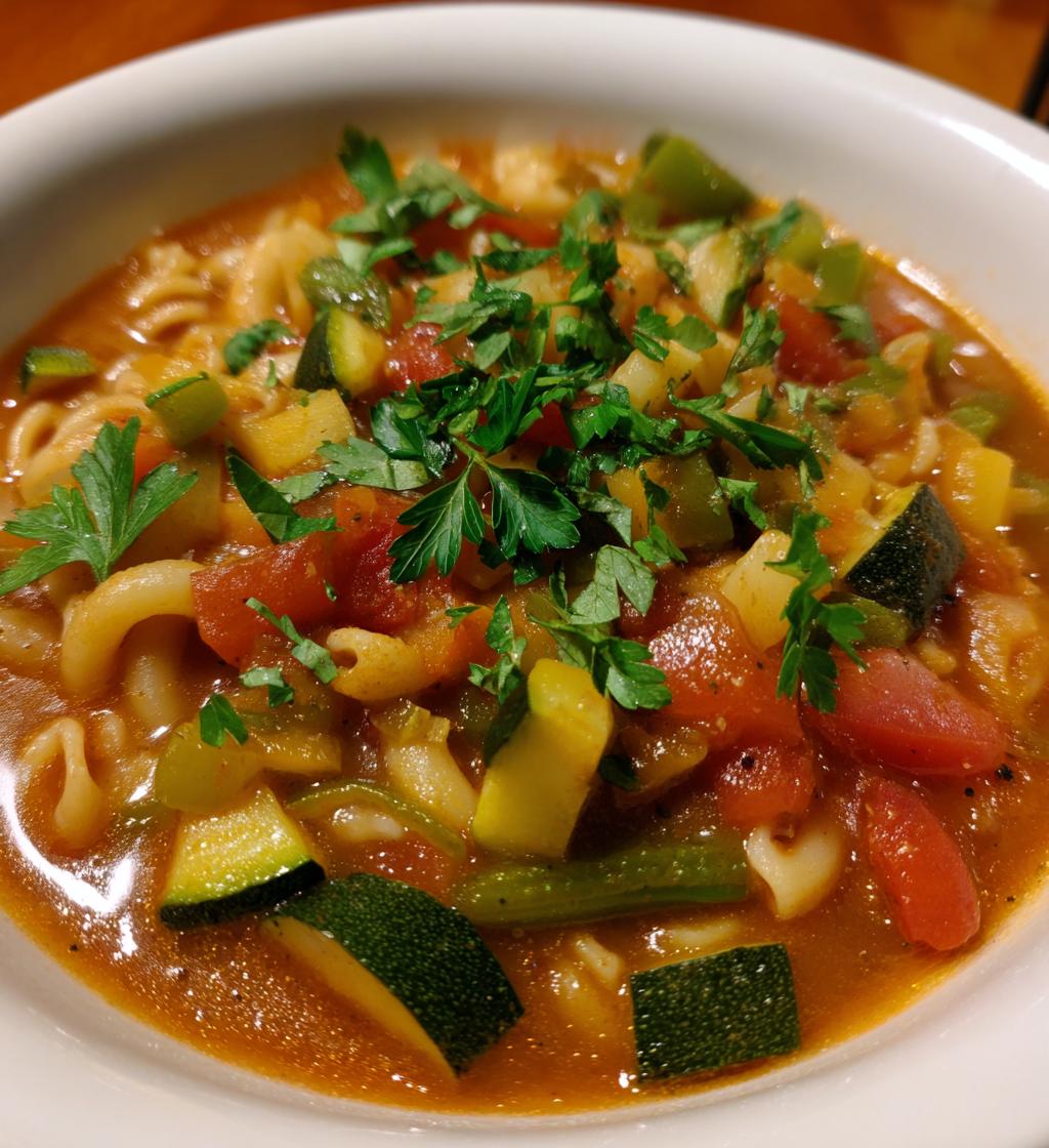 winter minestrone soup - detail 1