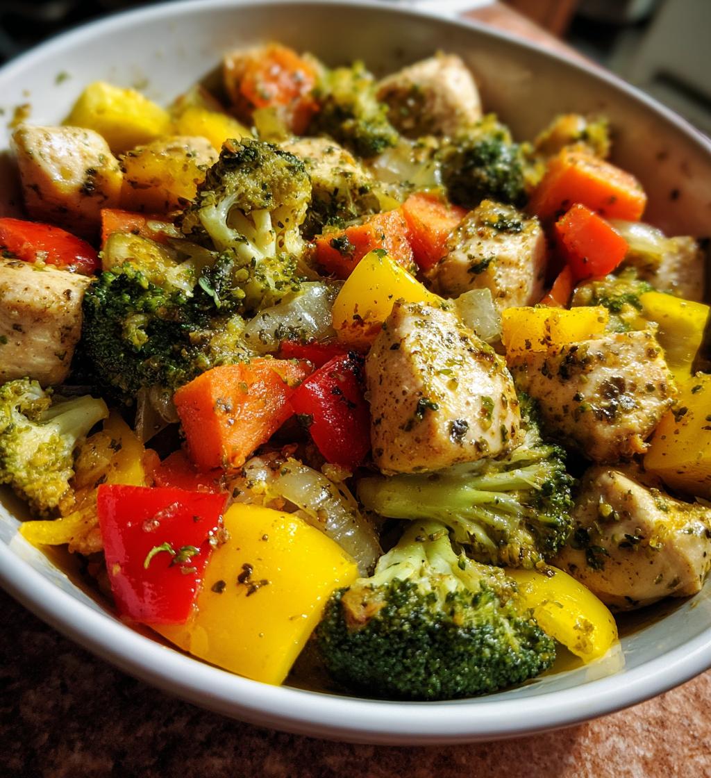 20 minute one pan chicken and veggies for busy nights