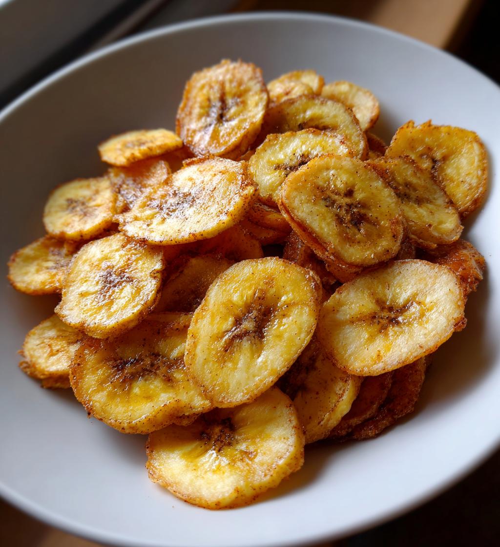 air fryer banana chips - detail 1