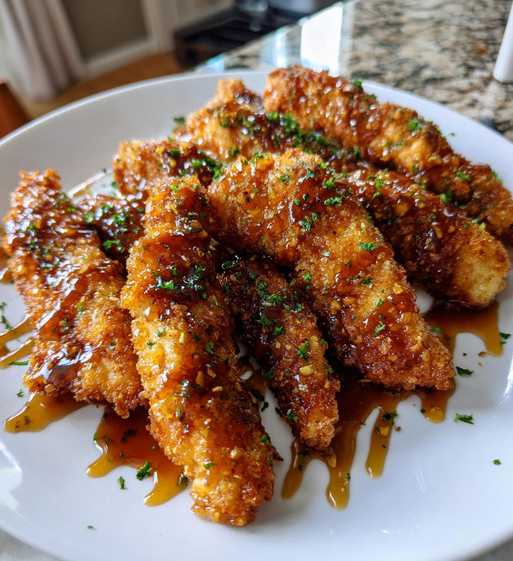 air fryer honey butter garlic chicken tenders - detail 1