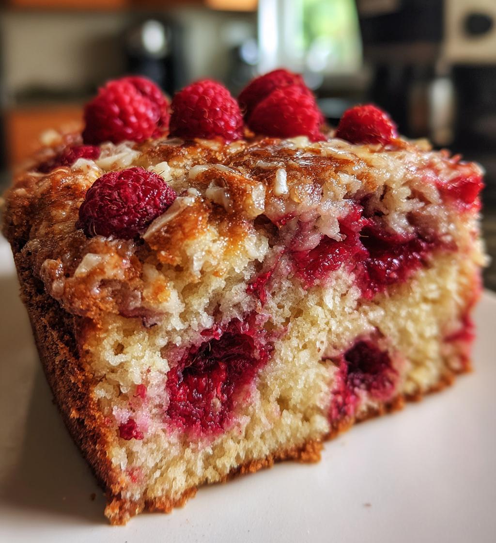 almond raspberry cake - detail 1