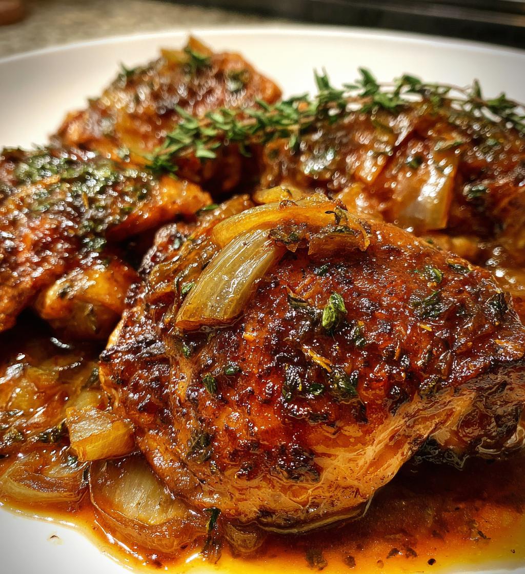 apple cider vinegar braised chicken - detail 1