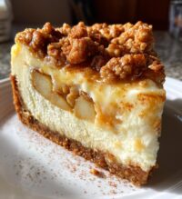 apple crisp cheesecake delight