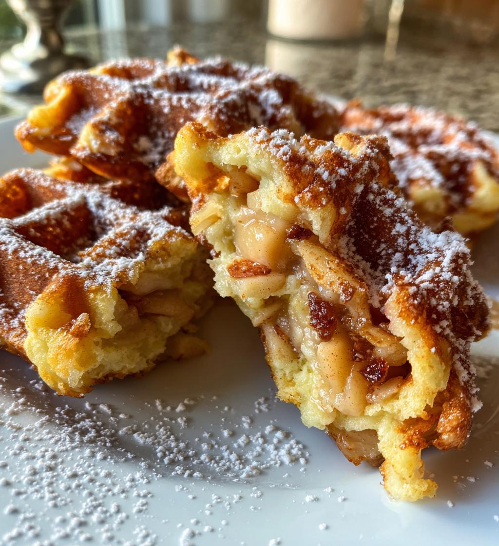 apple fritter waffle donuts - detail 1