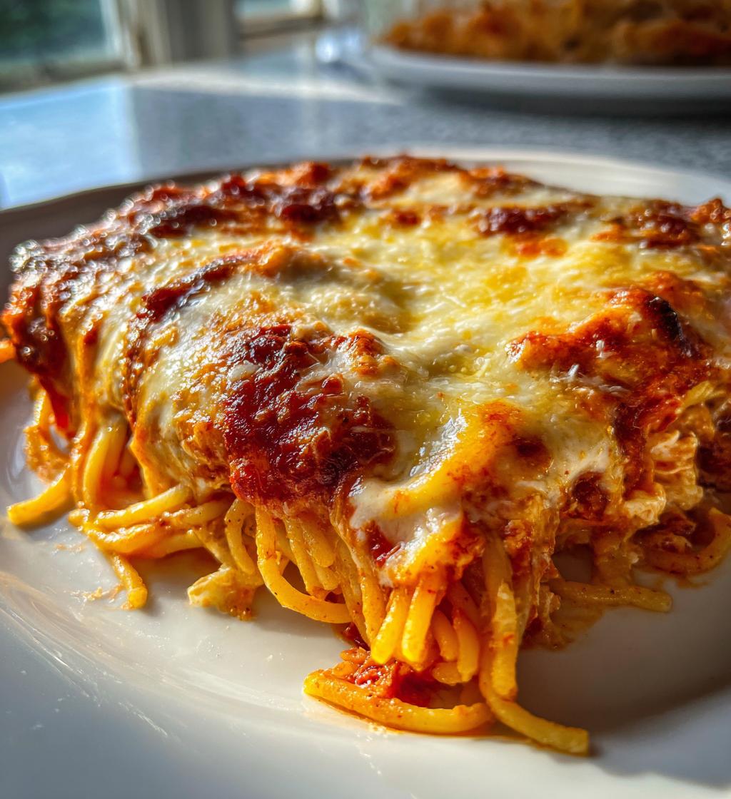 authentic italian style spaghetti bake