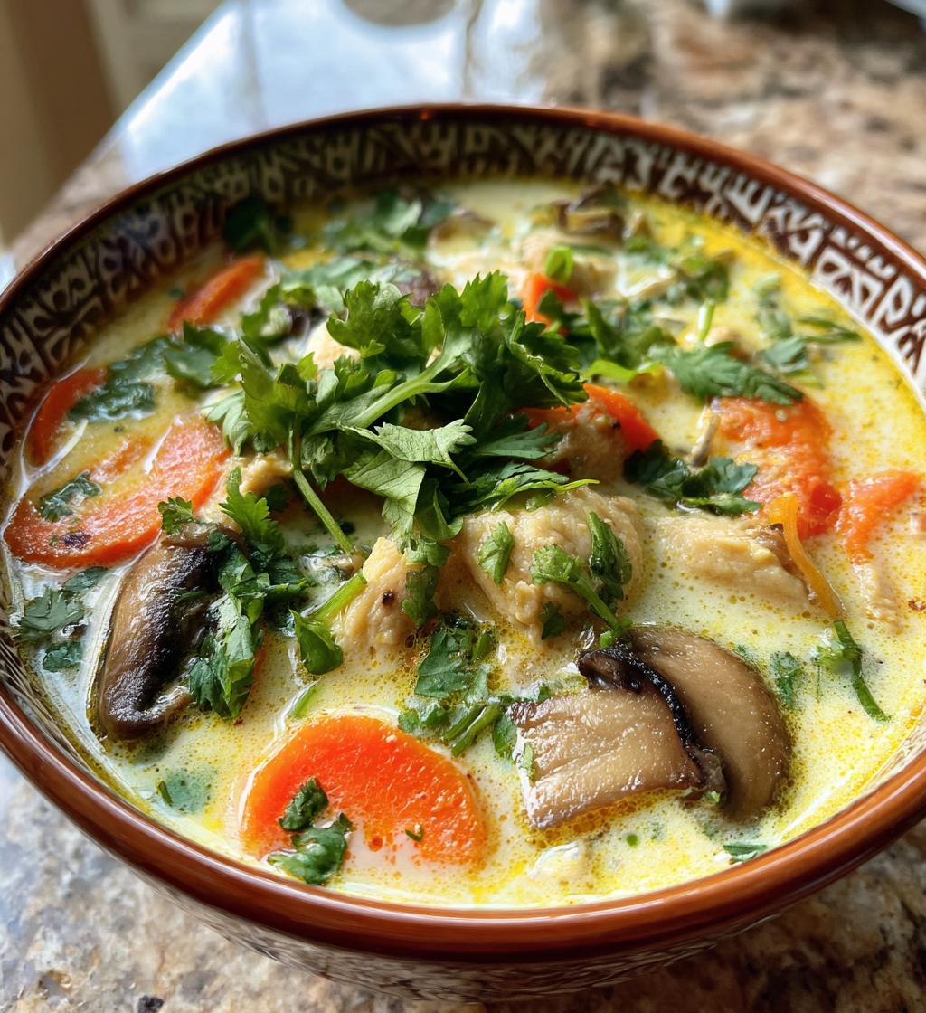 authentic tom kha gai soup - detail 1