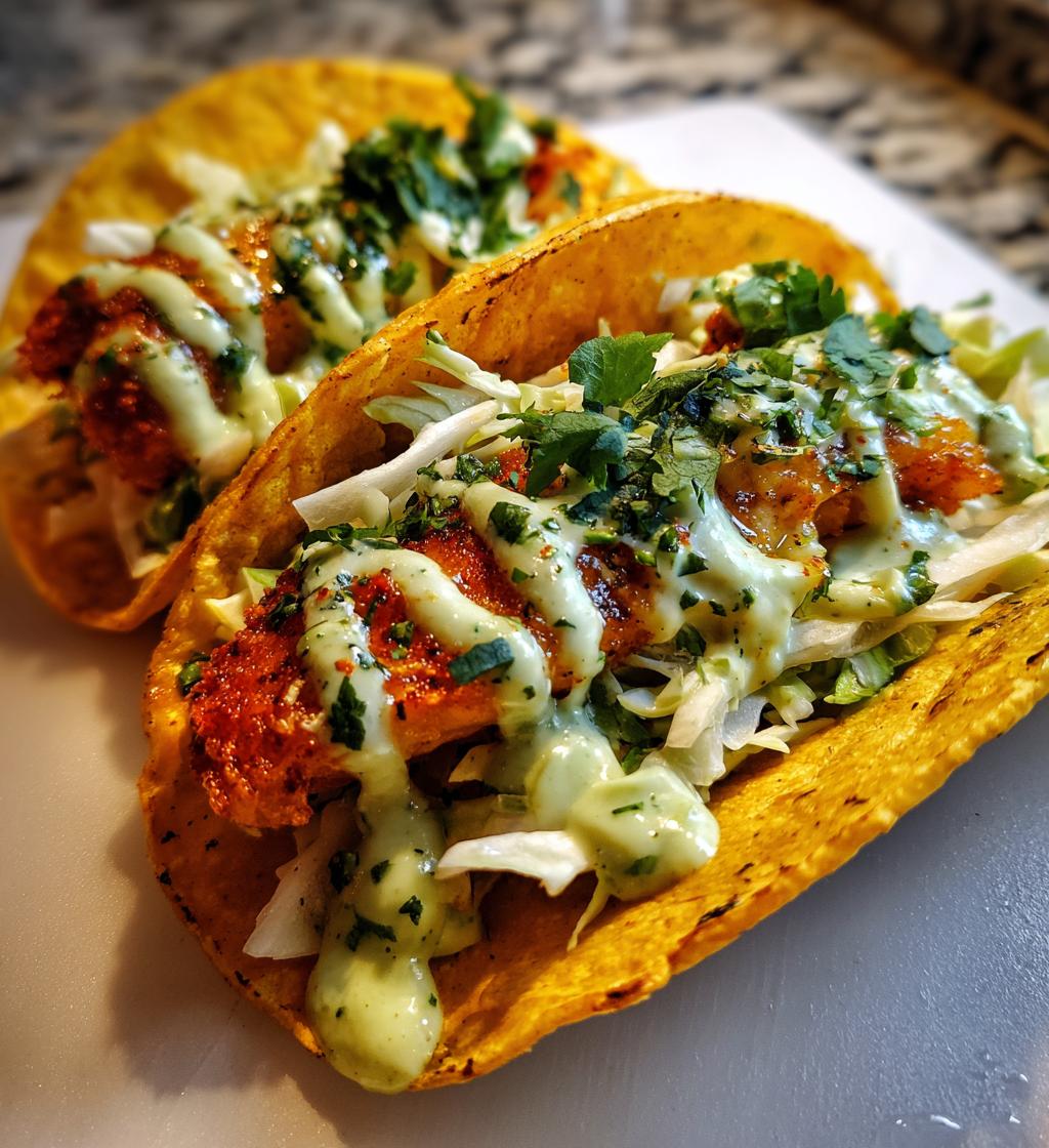 baja fish tacos with avocado crema
