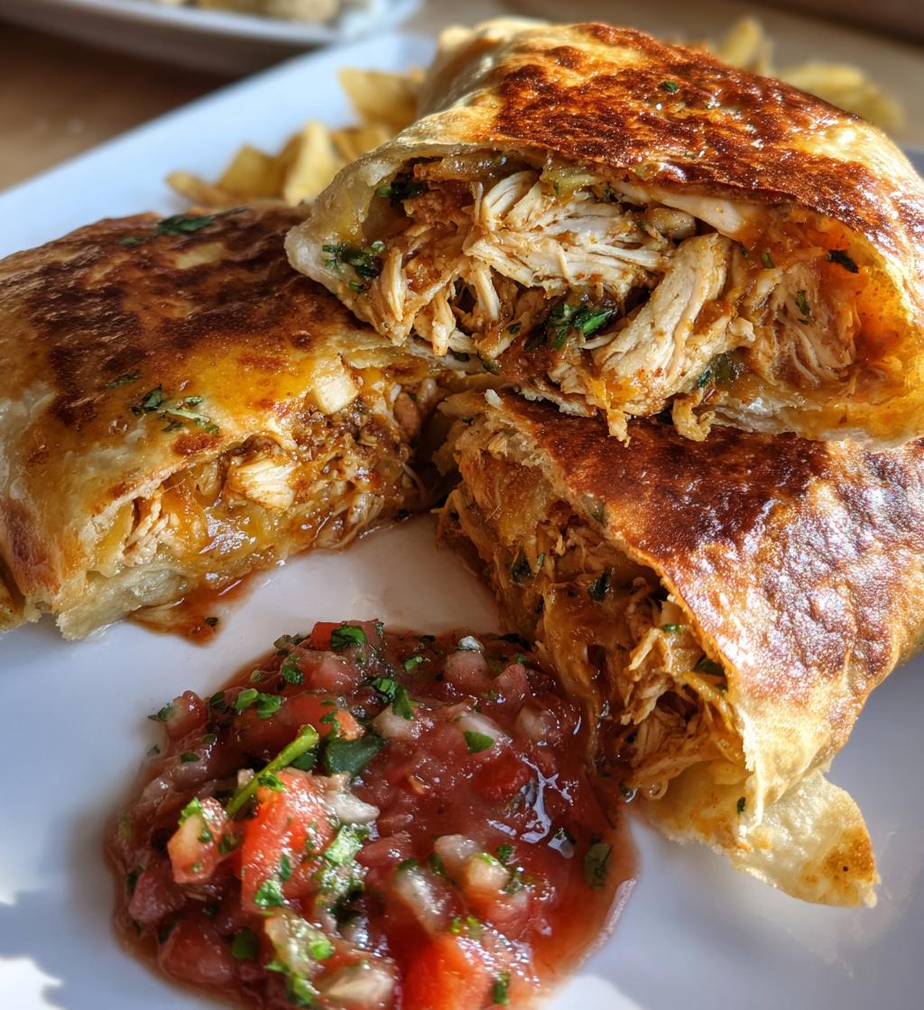 baked chicken chimichangas - detail 1