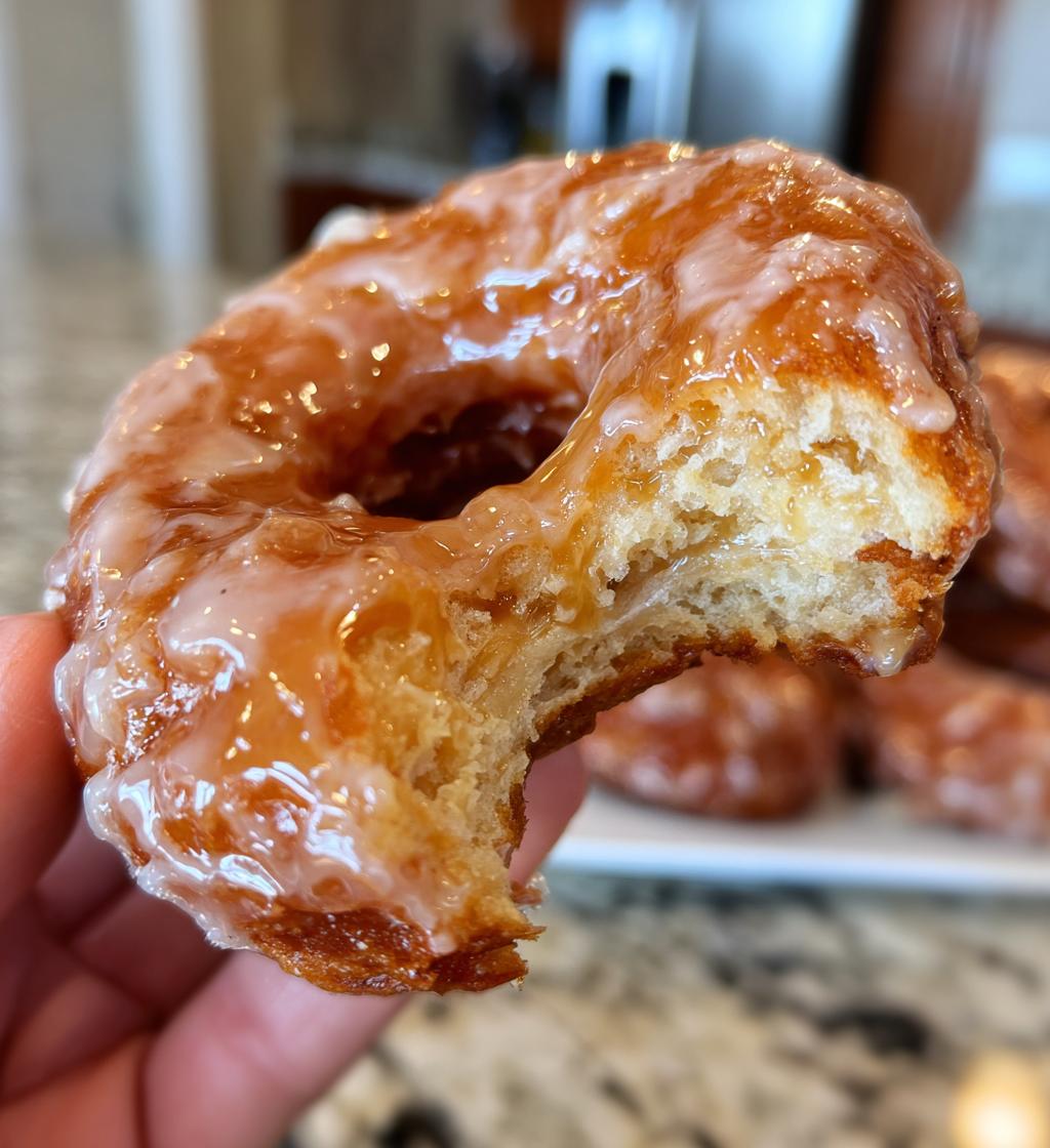baked maple donuts with maple glaze - detail 1