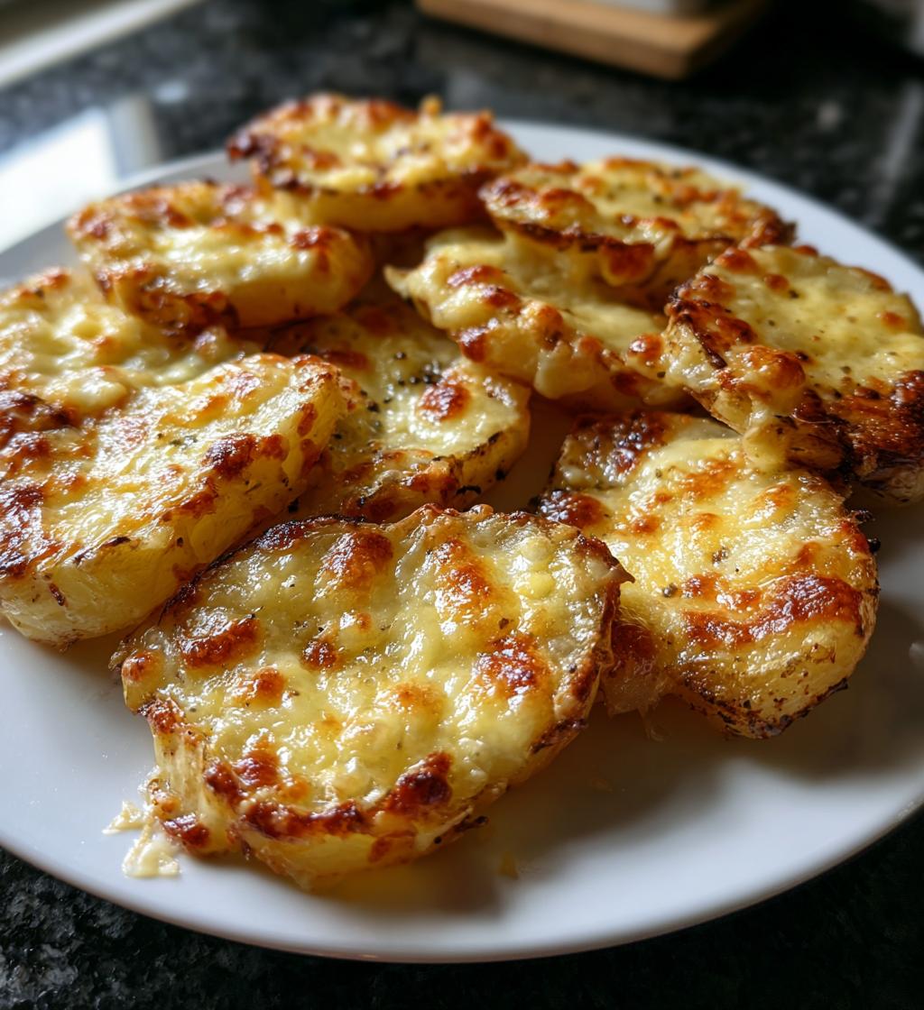 baked potato slices with cheese