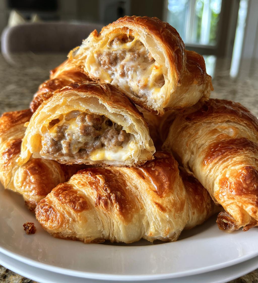 baked sausage cream cheese crescents