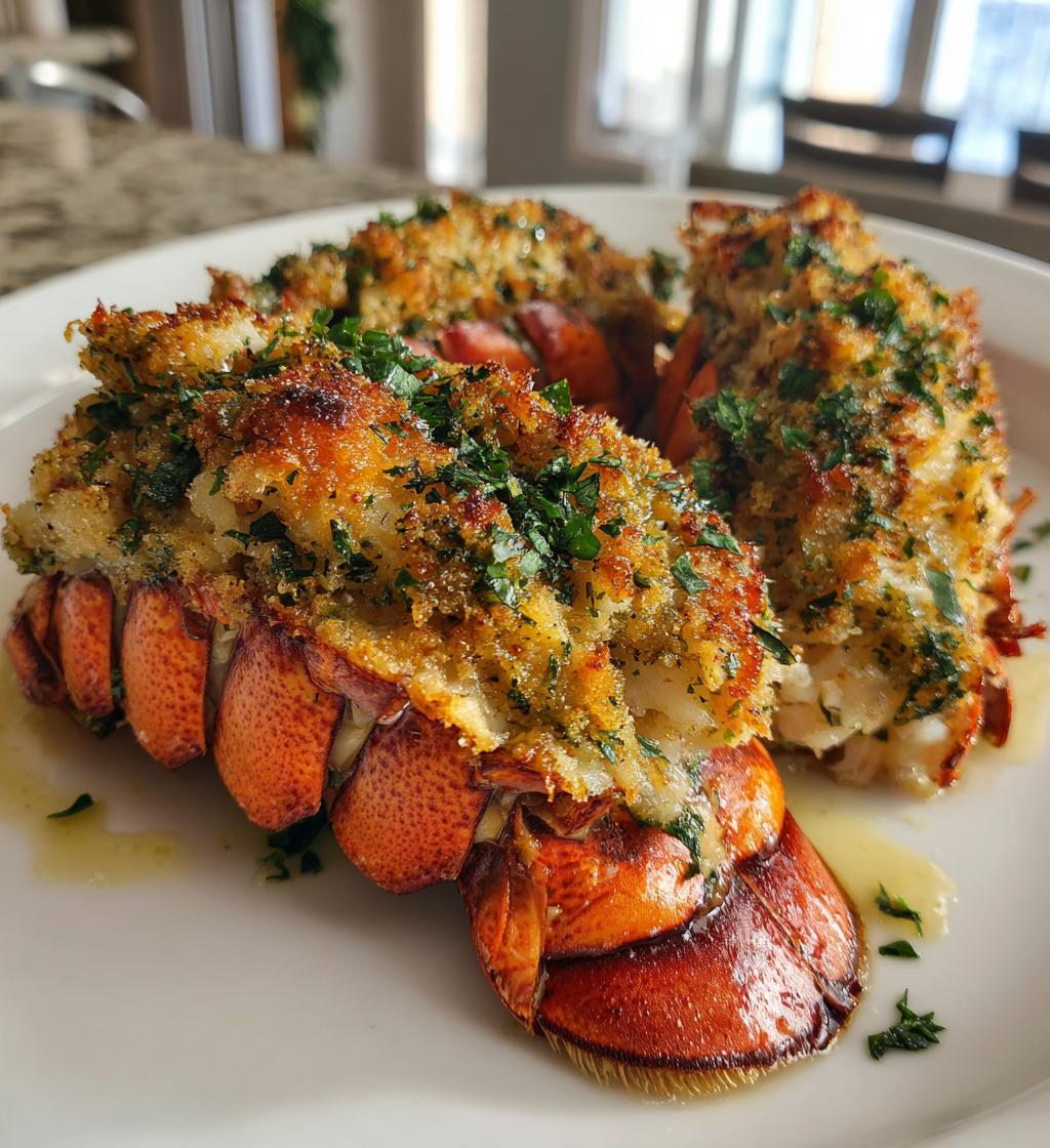 baked stuffed lobster tail delight