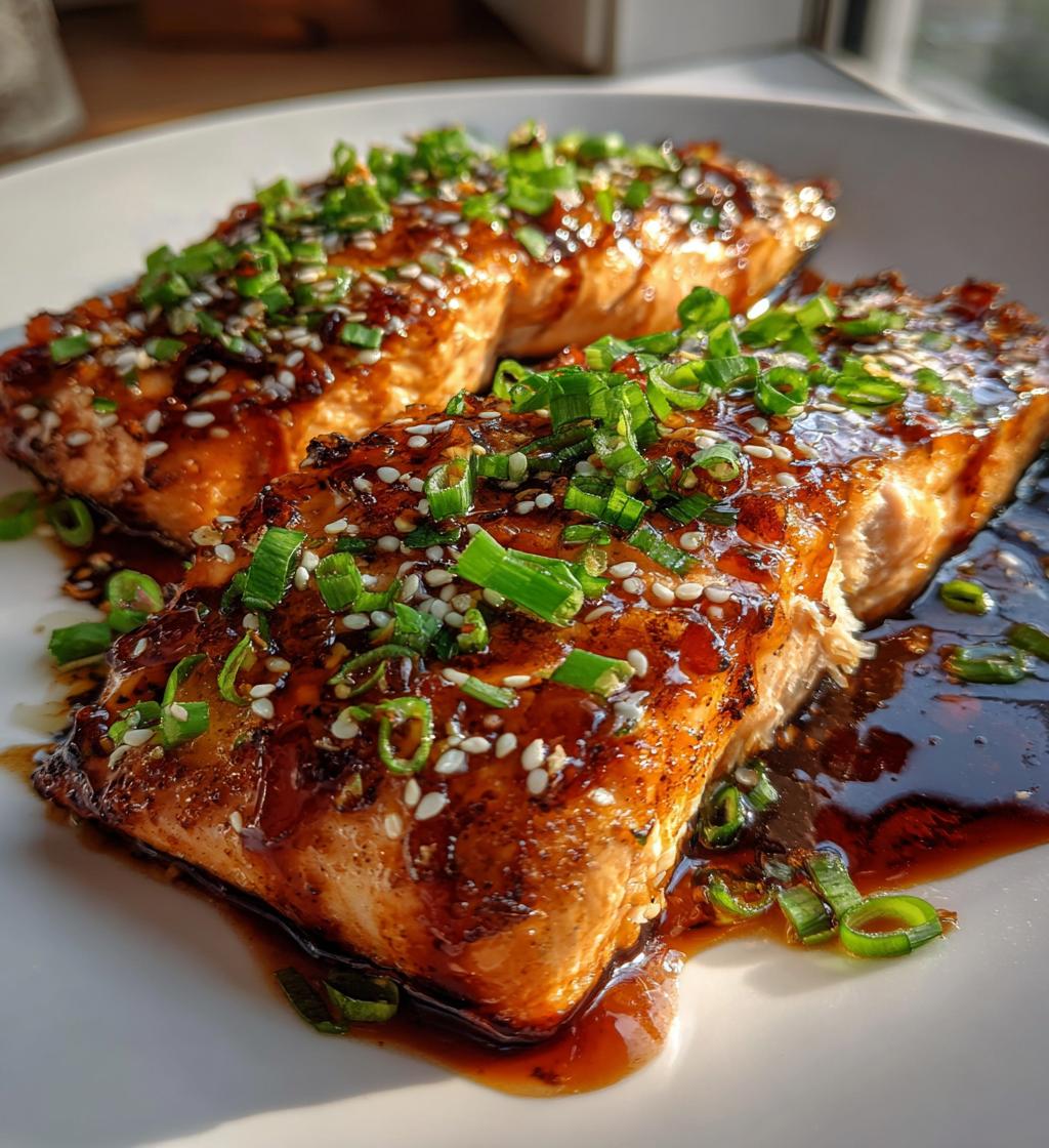 baked teriyaki salmon - detail 1