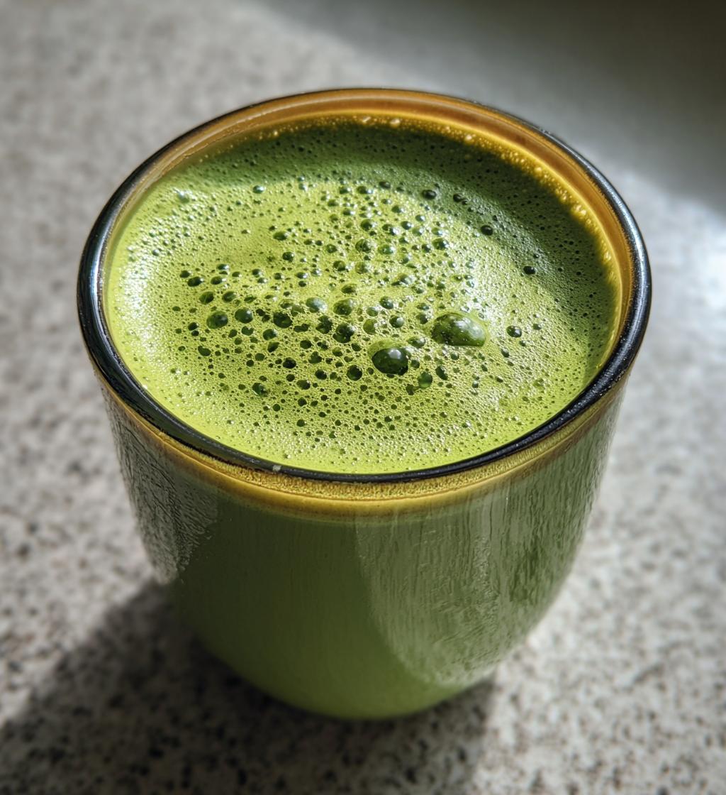 banana matcha smoothie - detail 1