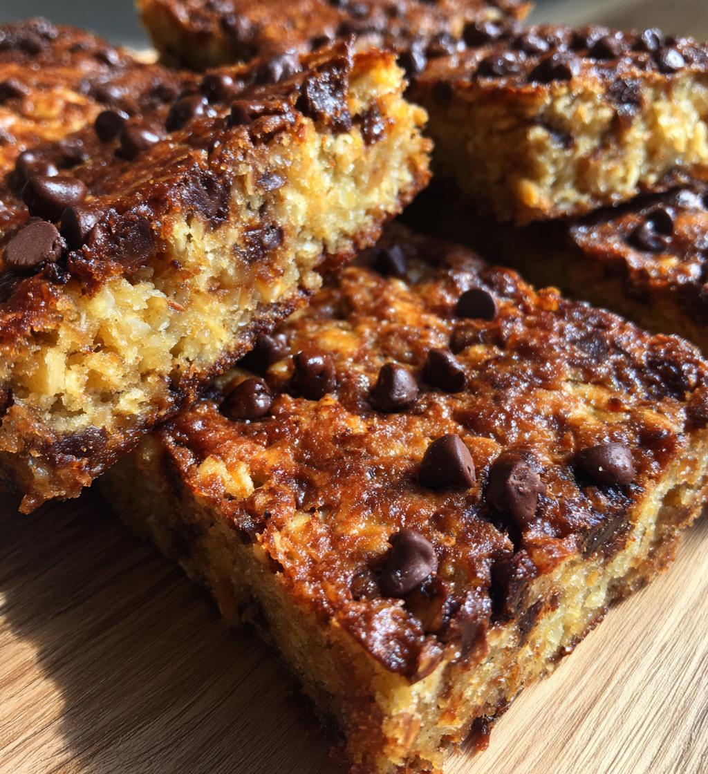 banana oat breakfast bars - detail 1