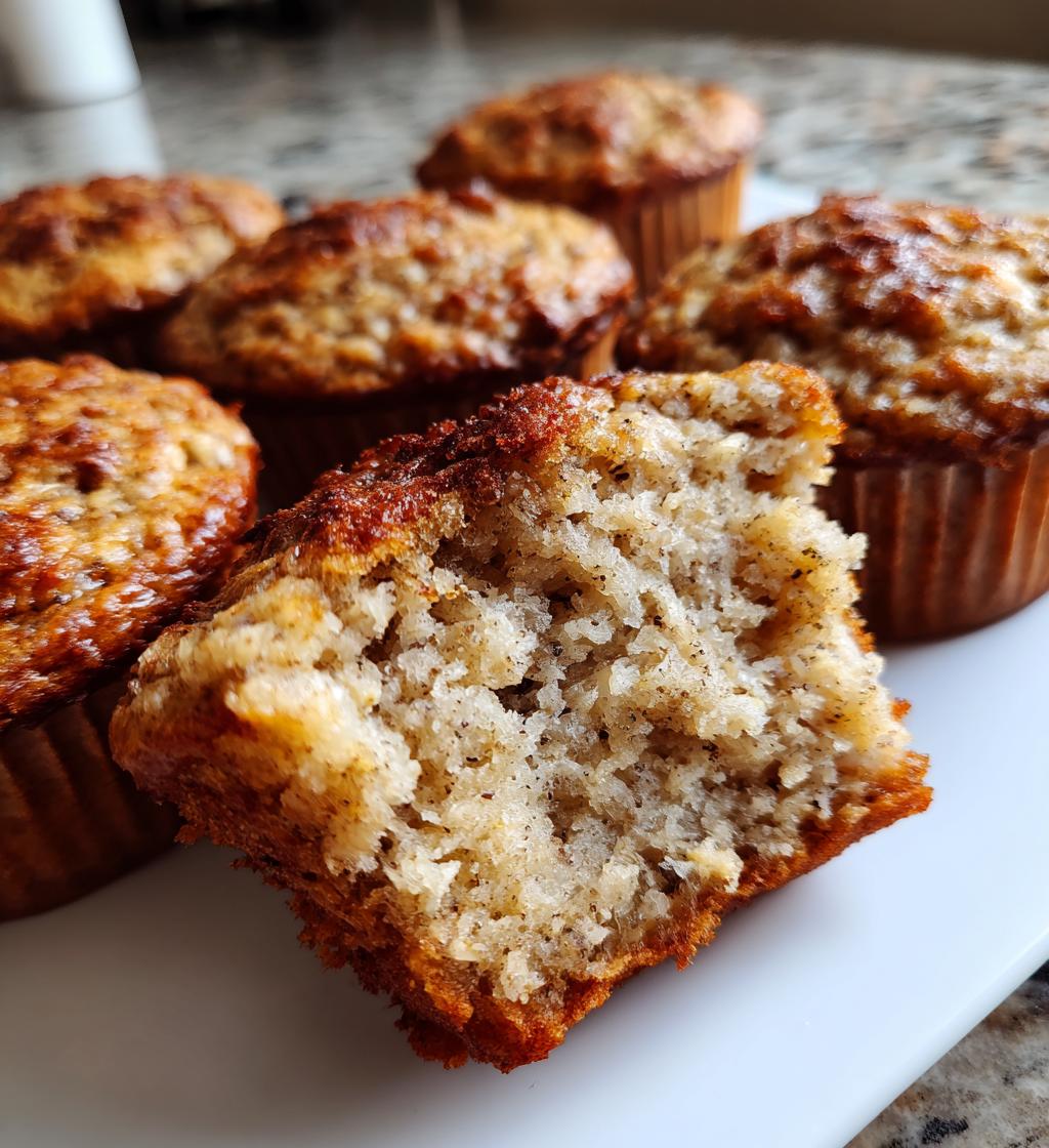 banana oatmeal muffins - detail 1